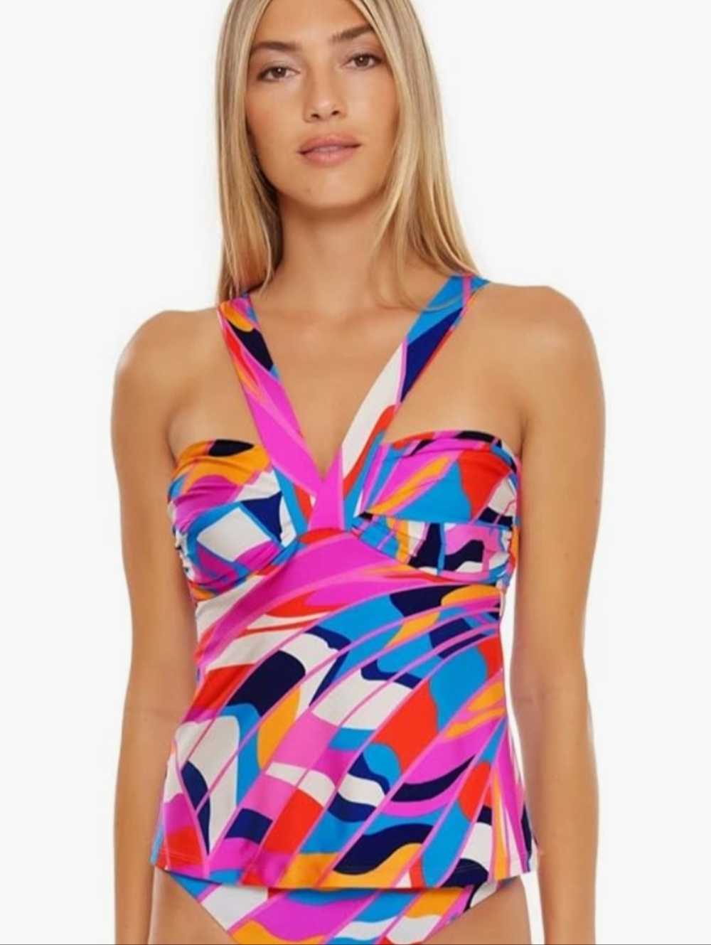 Trina Turk Rio Bandeau Tankini Swim Top Sz 8